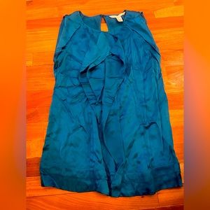 Blue silk blouse DVF